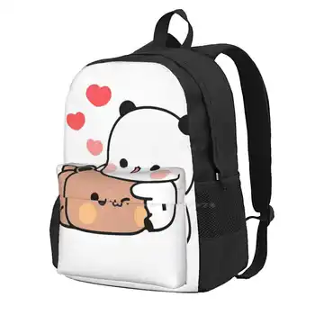 Объятия Любви | Школьная сумка с пандой, рюкзак большой емкости, ноутбук, 15-дюймовый Bubu Dudu, Забавные медвежата Bubu и Dudu Cuddle Animals
